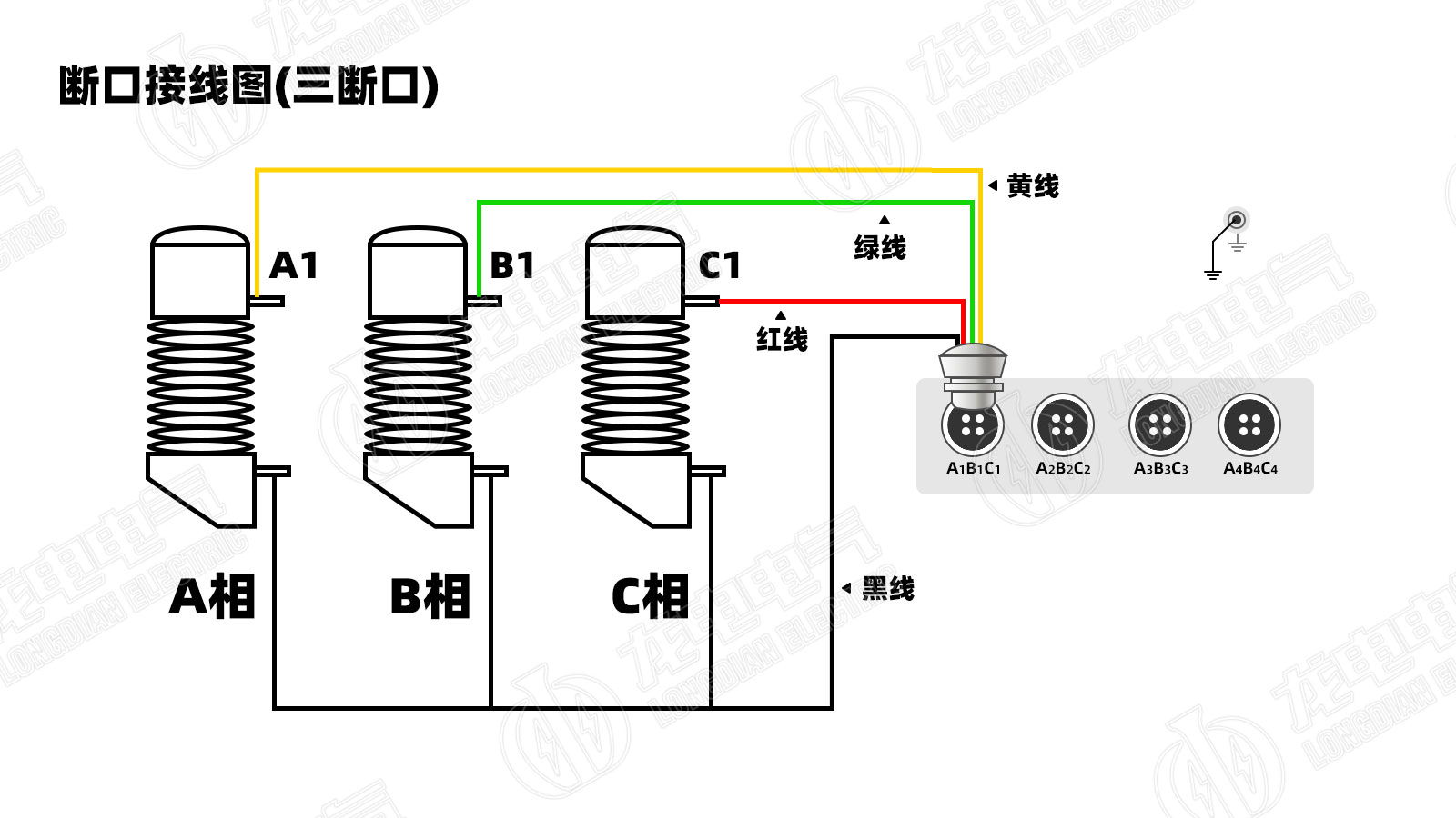 高壓開(kāi)關(guān)測(cè)試儀三端口接線圖 高壓開(kāi)關(guān)測(cè)試儀三端口接線圖